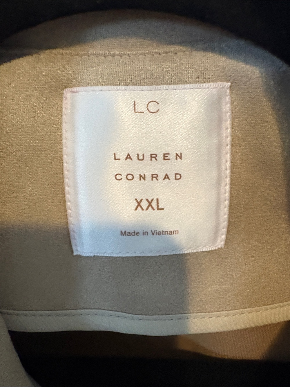 LC Lauren Conrad Taupe Suede Utility Jacket - Picture 2 of 6
